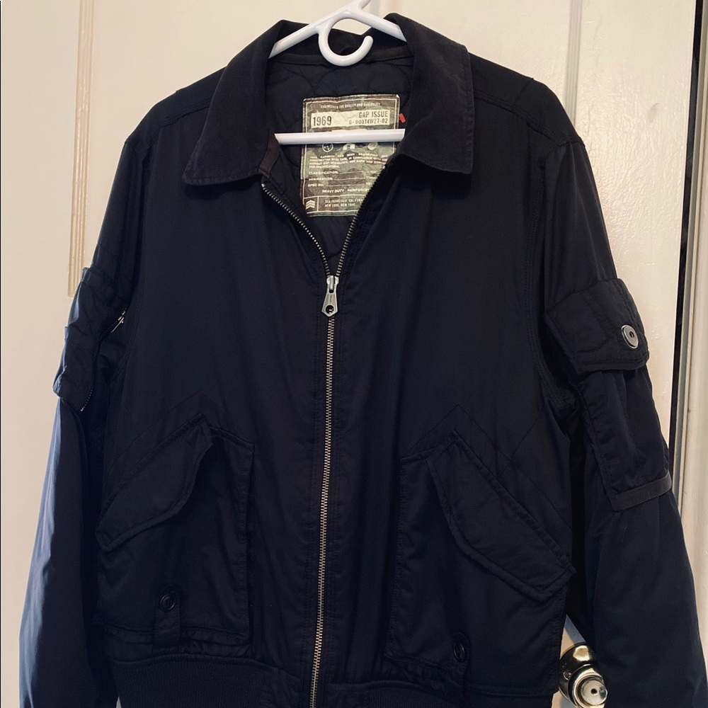 🚨SOLD 🆕 GAP Black Military Jacket Full Zip